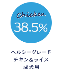 Amarico アマリコ ドッグフード ヘルシーグレード チキン38.5%＆ライス 全犬種 成犬用(青) 3kg